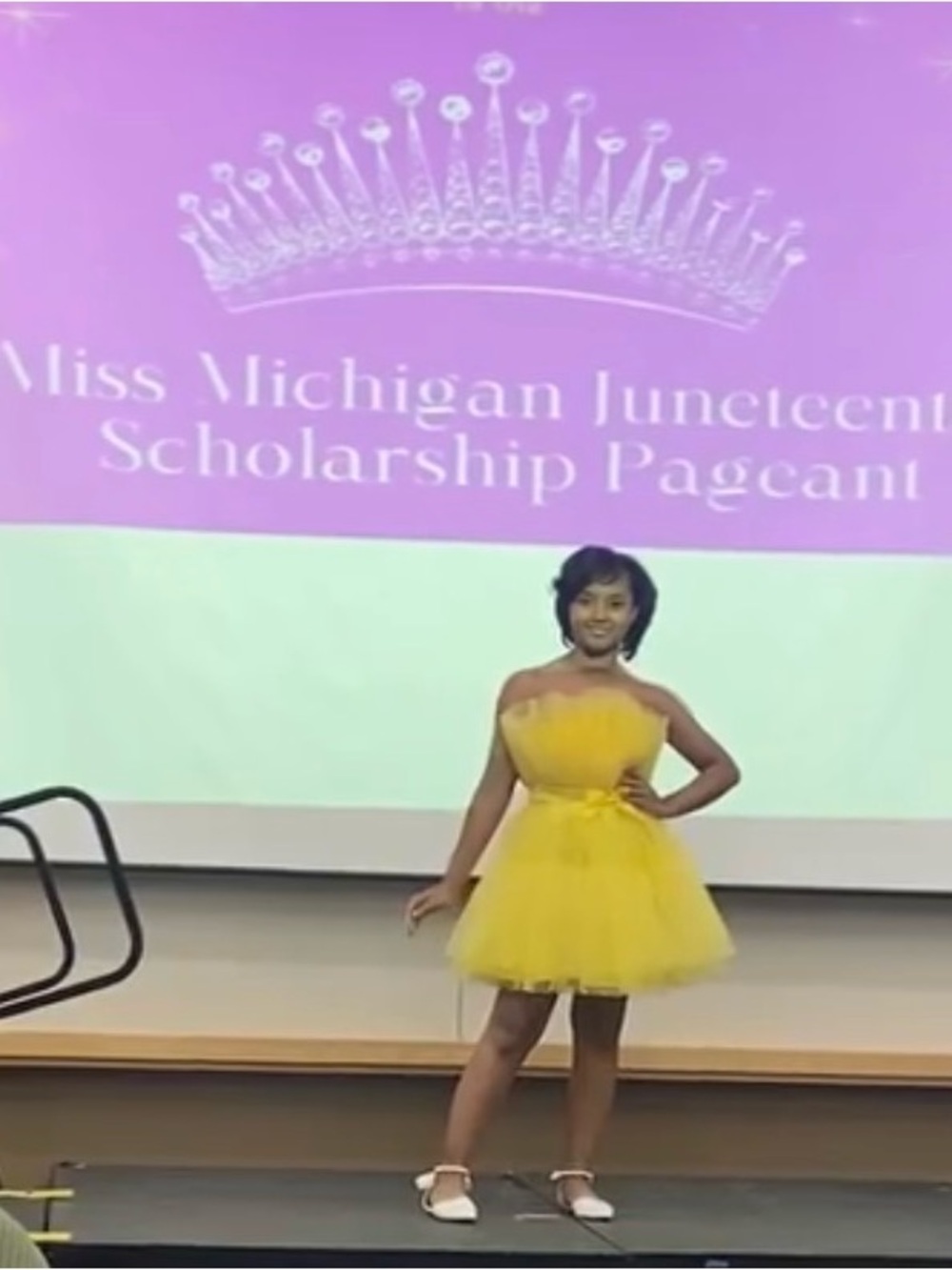 Yellow Strapless Tulle Cocktail Dress